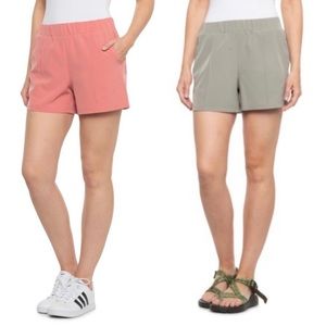 BUNDLE OF 2 ‼️ NWT! RBX Stretch Shorts with Zip Pocket - Papaya + Khaki - Size L